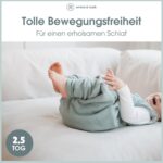emma & noah Baby Schlafsack mit Füssen 2.5 TOG – Bio-Baumwolle für Herbst & Winter – Bild 4