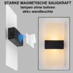 SURPALIG LED Wandleuchte 4000mAh Akku – Dimmbar mit USB Aufladung für innen – Bild 3