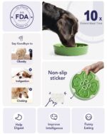 LE TAUCI Keramik Antischlingnapf 675 ml – Verlangsamt Fressen für Mittelgrosse Hunde – Bild 3