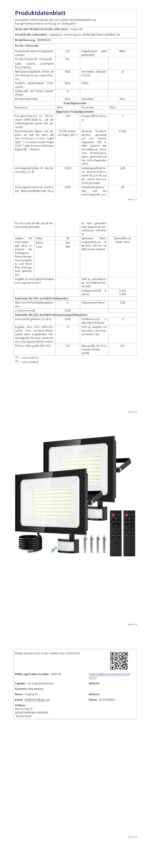 Viugreum 2er-Set 150W LED Aussenstrahler mit Bewegungsmelder – 15000 lm Flutlicht IP67 – Bild 8