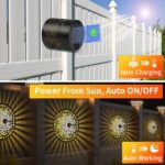 AOOTE 2er Set Solarleuchten mit Mandala-Design – IP65 Gartenleuchte warmgelb – Bild 4