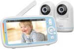 BOIFUN Babyphone mit 2 Kameras, 5" IPS Monitor & 360° PTZ – Ohne WLAN, Nachtsicht, Zwei-Wege-Audio