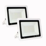 2er Set LED Aussenstrahler 50W – 5000 Lumen Kaltweiß IP65 Wasserdicht für Garten & Garage