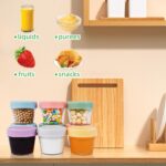 Aolso Babybrei Aufbewahrungsbehälter 6er-Set Glas – Sichere Lagerung für Babynahrung – Bild 5