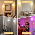 HOTUT Akku-Wandleuchte Gold 2er Set – Kabellose LED-Wandlampe mit Fernbedienung & RGB – Bild 8