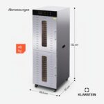 Klarstein Master Jerky 500 Vertical – Profi-Dörrautomat 3.000 W, 32 Böden für Obst & Fleisch – Bild 2