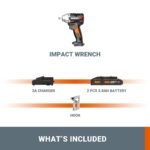 WORX WX272 Akku-Schlagschrauber 20V – 300 Nm Brushless Motor mit 3-Gang-Getriebe – Bild 6