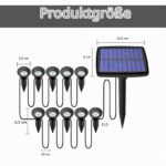 Weiongppy Solar-Gartenleuchten 5.5M mit 10 LED – IP44 Wasserdicht, Warmweiss 3000K – Bild 2