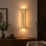 ZMH LED Wandleuchte 50 cm Holz – 8W Warmweiss indirekt für Schlafzimmer & Flur – Bild 8