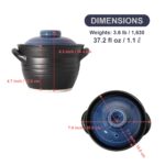 COTONOHA Banko-Ware Donabe Reistopf – Doppeldeckel für perfekten Reis – Bild 3