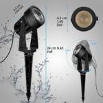 Svater LED Gartenstrahler 4er Set IP65 – 600lm Warmweiss Gartenleuchten mit Erdspiss – Bild 6