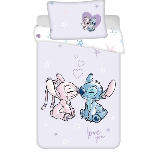 Jerry Fabrics Lilo & Stitch Baby Bettwäsche 100x135 cm – Wende-Design für Kleinkinder