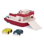 Battat Fährschiff mit 2 Spielzeugautos – Interaktives Badespielzeug für Kleinkinder ab 12 Monaten