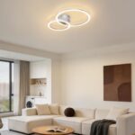 Homefire LED Deckenlampe 40cm Silber – 3000K Warmweiß, 23W für Wohnzimmer & Küche – Bild 8