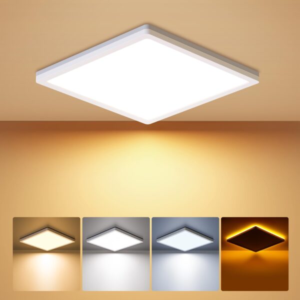 BLNAN LED Deckenleuchte 30cm mit Nachtlicht – 24W, 2400lm, 3 Farbtemperaturen