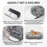 Gimars Orthopädisches Hundebett XL mit 28D Eierkarton-Schaum – Stützendes Hundesofa für grosse Hunde – Bild 9