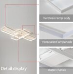 MQW 60W LED Deckenleuchte dimmbar – Moderne Rechtecklampe 2700K–7000K mit Fernbedienung – Bild 6