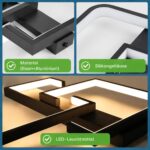CBJKTX LED-Deckenleuchte 30cm 19W 3000K Warmweiss – Modernes Design für Wohn- & Schlafzimmer – Bild 9