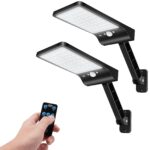 COLBOR SL56 Solarleuchte mit Fernbedienung & Bewegungsmelder – IP65 Aussenleuchte für Garten (2er Set)