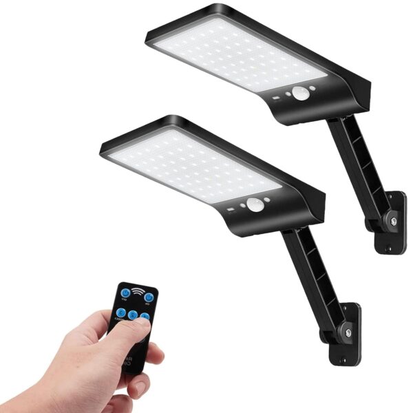 COLBOR SL56 Solarleuchte mit Fernbedienung & Bewegungsmelder – IP65 Aussenleuchte für Garten (2er Set)