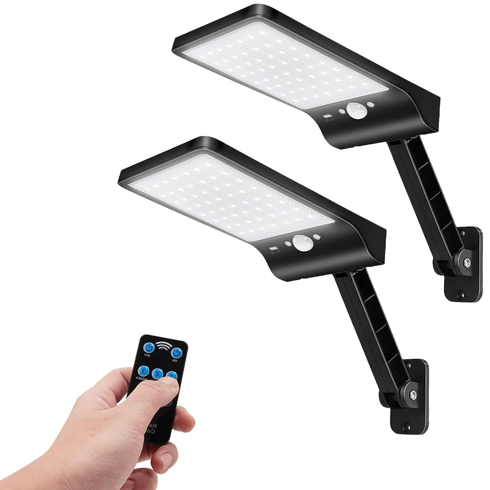 COLBOR SL56 Solarleuchte mit Fernbedienung & Bewegungsmelder – IP65 Aussenleuchte für Garten (2er Set)