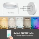 Matane 24W LED Deckenleuchte RGB mit Fernbedienung – Dimmbar 3000K-6500K für alle Räume – Bild 7