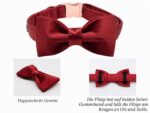 Lionet Paws Hundehalsband mit abnehmbarer Fliege – edles Seidenband für mittlere Hunde – Bild 3