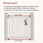 WOLTU Treppenschutzgitter 75–107 cm Metall – Sicherheitsgitter mit Auto-Close & Bohren-Option – Bild 9