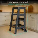 ALAVYA HOME NEO Lernturm Anthrazit – 3-fach höhenverstellbar, bis 70 kg belastbar – Bild 2