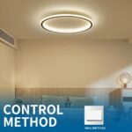 Mikeru 40cm LED Deckenleuchte Rund 3000K – Warmweiss Flush Mount für alle Räume – Bild 4