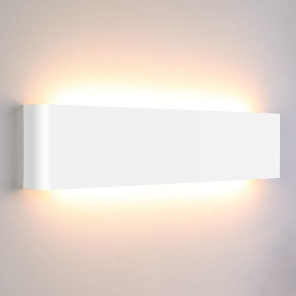 Lightess 40cm LED Wandleuchte 18W – Warmweiss Up Down Flurlampe IP44 für Innen