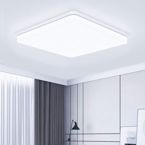 Philonext LED-Deckenleuchte 48W, 5000lm, 6500K – Flache Deckenlampe mit Augenschutz