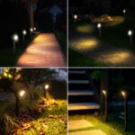 Ainostone Solarleuchten 3er Set mit Bewegungsmelder – Warmweiss Gartenbeleuchtung IP65 – Bild 6