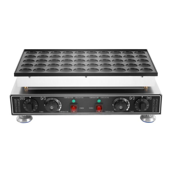 JJsdwin Poffertjes Maker 50 Löcher – Profi-Pfannkuchenmaschine mit Temperaturregelung
