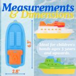 Toyland® 4er Spielzeugboot-Set – Schwimmendes Wasserspielzeug für Kinder ab 2 Jahren – Bild 3