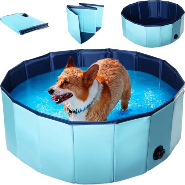 Stimo Hundepool Ø 80cm mit Anti-Slip-Boden – Planschbecken für Hunde & Welpen