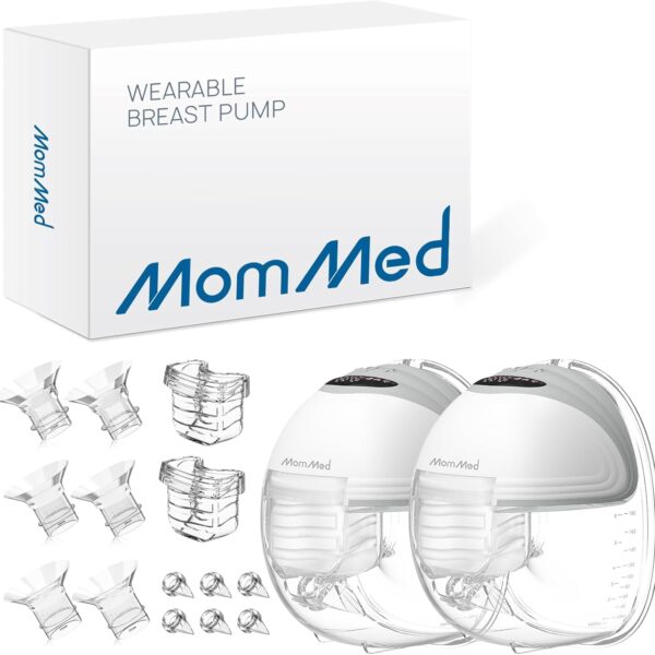MOMMED Elektrische Doppel-Milchpumpe 24 mm – 3 Modi & 12 Stufen für effizientes Abpumpen