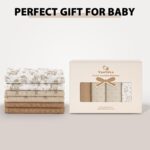 Yoofoss 6er Pack Baby Musselintücher 70x70 cm – Baumwolle & Bambus für Neugeborene – Bild 8