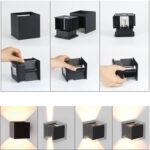 Homefire LED Wandleuchte IP65 Schwarz – Up/Down Aussenleuchte mit verstellbarem Strahl – Bild 5