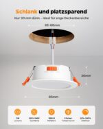 Sanyoung LED Einbaustrahler 5W dimmbar 230V – 10er Set mit 3 Farbtemperaturen & IP44 – Bild 6