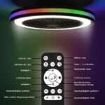 MeLiTec Deckenleuchte mit Ventilator DV06 – RGB-dimmbar, Timer & Fernbedienung – Bild 5