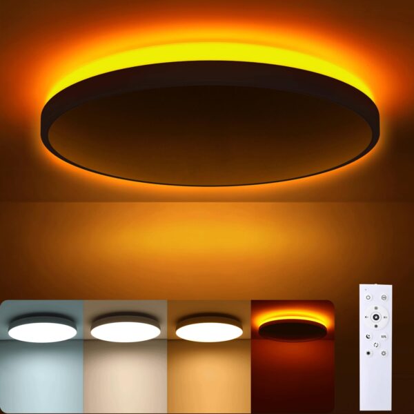 Yesenlight LED-Deckenleuchte 36W 4000lm Ø30cm – Dimmbar mit Farbtemperatur & Nachtlicht