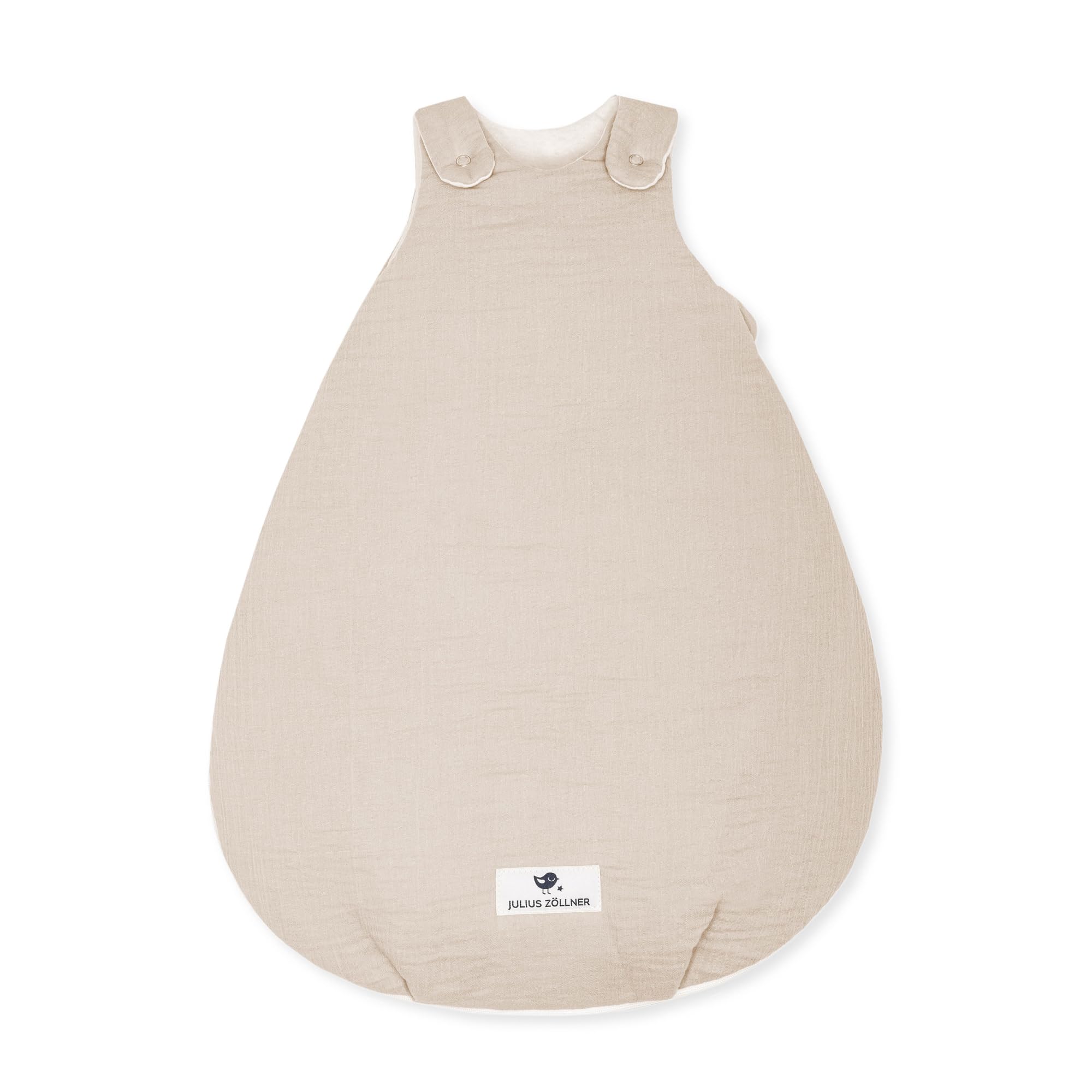 Julius Zöllner Babyschlafsack 62/68 gefüttert Musselin 2,5 TOG – Wärmeschutz für Neugeborene
