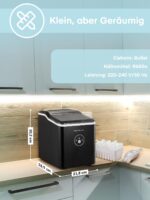 NORTHCLAN Eiswürfelmaschine 14kg – Kugelförmige Eiswürfel in 6 Minuten für Zuhause & Büro – Bild 7