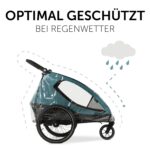 hauck Regenverdeck für Dryk Duo & Dryk Duo Plus – Fahrradanhänger Regenschutz – Bild 3