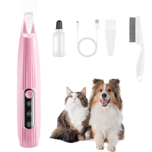 LOEVERY Pfotentrimmer für Hunde & Katzen mit LED-Licht – USB-Akku Hundeschermaschine