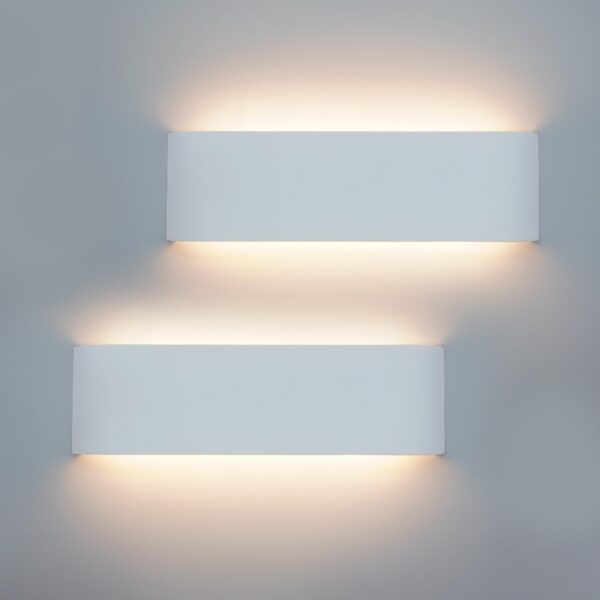 KICAAO LED Wandleuchte 12W Warmweiss – 960 Lumen Aluminium Up-Down Wandlampe