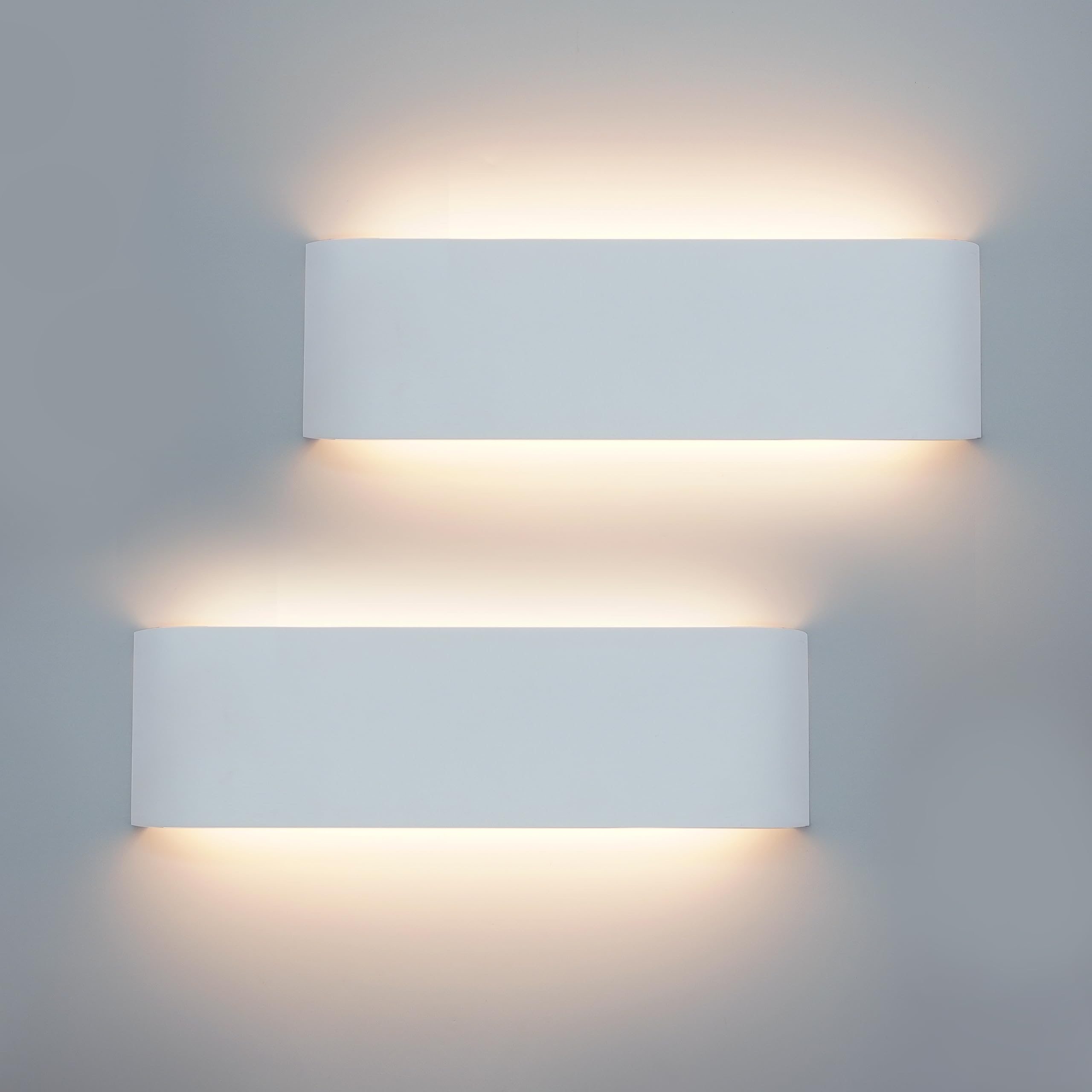 KICAAO LED Wandleuchte 12W Warmweiss – 960 Lumen Aluminium Up-Down Wandlampe
