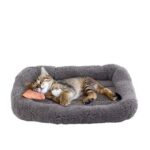 Enjoying Katzenbett 38 x 26 cm – Weiches Schlafkissen mit Kopfstütze für Katzen & kleine Hunde – Bild 4