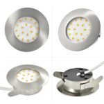 HiBay 6er Set LED Einbaustrahler 5W – Flache Deckenspots 230V Warmweiß Nickel – Bild 7